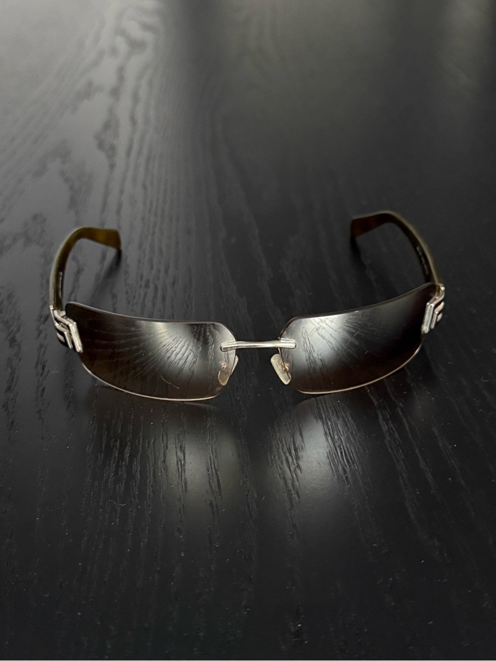 Vintage Versace Clear Ombré Sunglasses